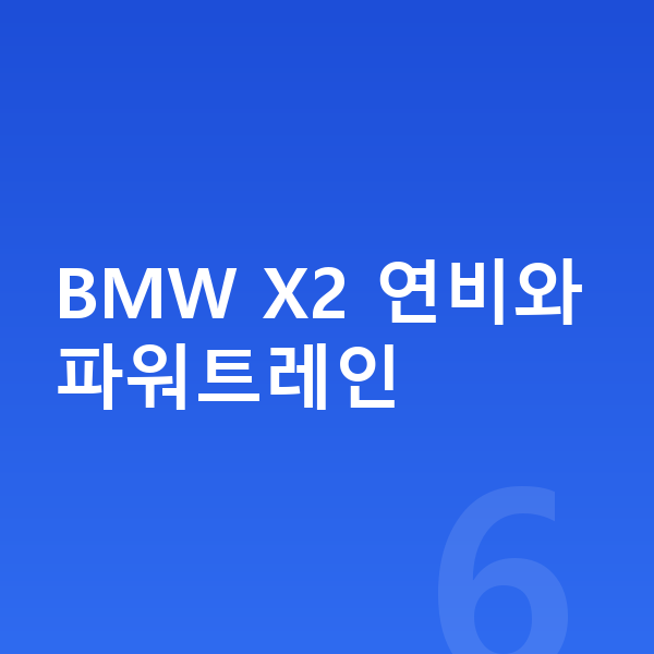 BMW X2 연비 BMW X2 연비와 파워트레인