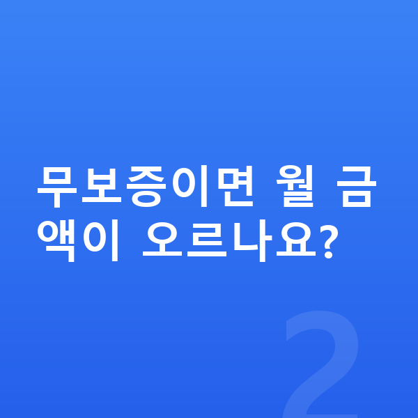 BMW X3 리스 무보증 무보증이면 월 금액이 오르나요?