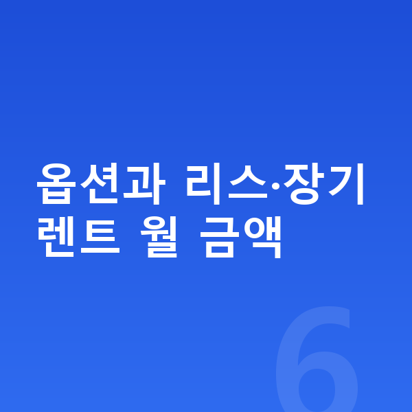BMW X3 옵션 옵션과 리스·장기렌트 월 금액