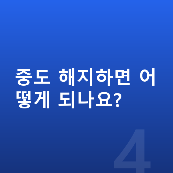 BMW X4 리스 중도 해지하면 어떻게 되나요?