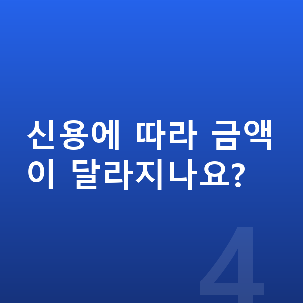 BMW X4 장기렌트 견적 신용에 따라 금액이 달라지나요?