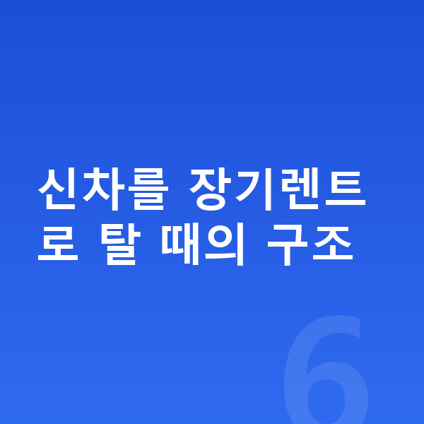 BMW X5 신차 신차를 장기렌트로 탈 때의 구조