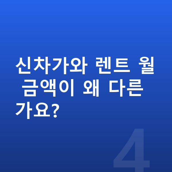 BMW X6 가격 신차가와 렌트 월 금액이 왜 다른가요?