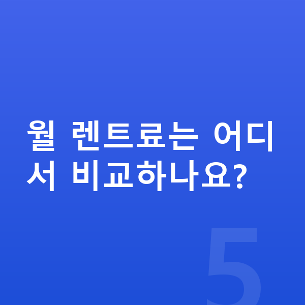 BMW X6 가격 월 렌트료는 어디서 비교하나요?