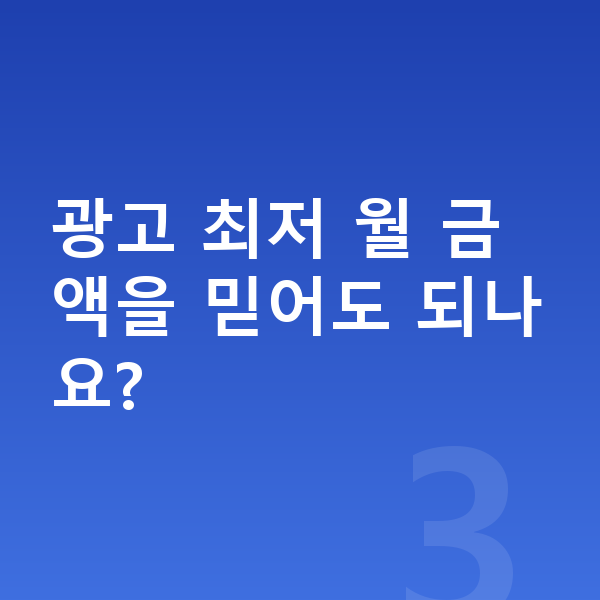 BMW X6 리스 월납입금 광고 최저 월 금액을 믿어도 되나요?