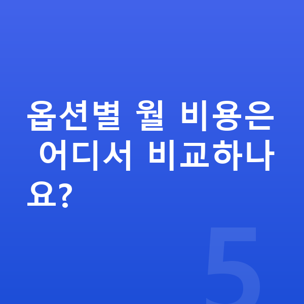 BMW X6 옵션 옵션별 월 비용은 어디서 비교하나요?