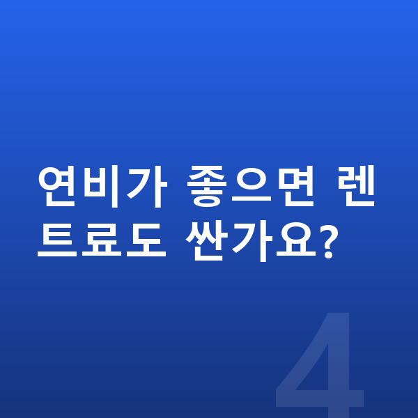 BMW XM 연비 연비가 좋으면 렌트료도 싼가요?