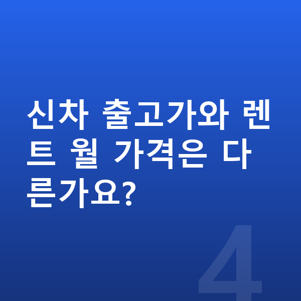 BMW XM 장기렌트 가격 신차 출고가와 렌트 월 가격은 다른가요?