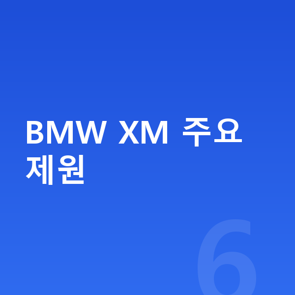 BMW XM 제원 BMW XM 주요 제원