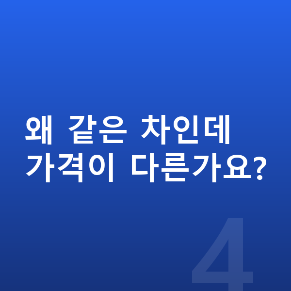 BYD 돌핀 리스 가격 왜 같은 차인데 가격이 다른가요?