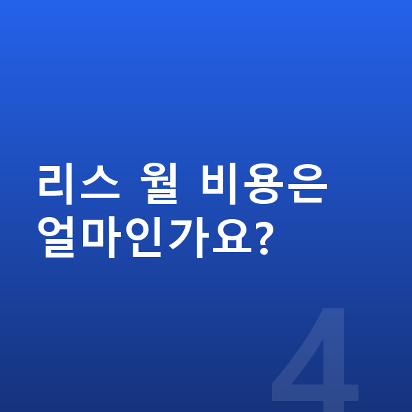 BYD 돌핀 리스 보증금 리스 월 비용은 얼마인가요?