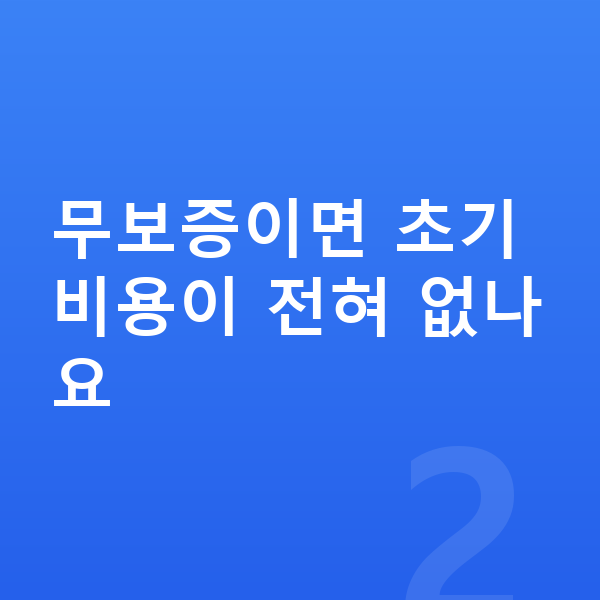 BYD 돌핀 장기렌트 무보증 무보증이면 초기 비용이 전혀 없나요
