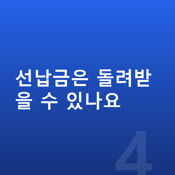 BYD 돌핀 장기렌트 무보증 선납금은 돌려받을 수 있나요