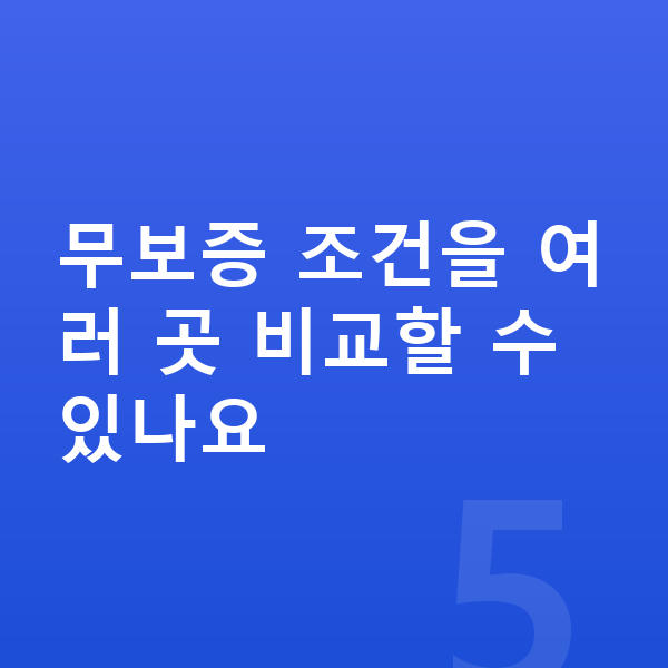 BYD 돌핀 장기렌트 무보증 무보증 조건을 여러 곳 비교할 수 있나요