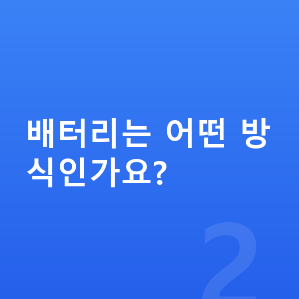 BYD 돌핀 제원 배터리는 어떤 방식인가요?
