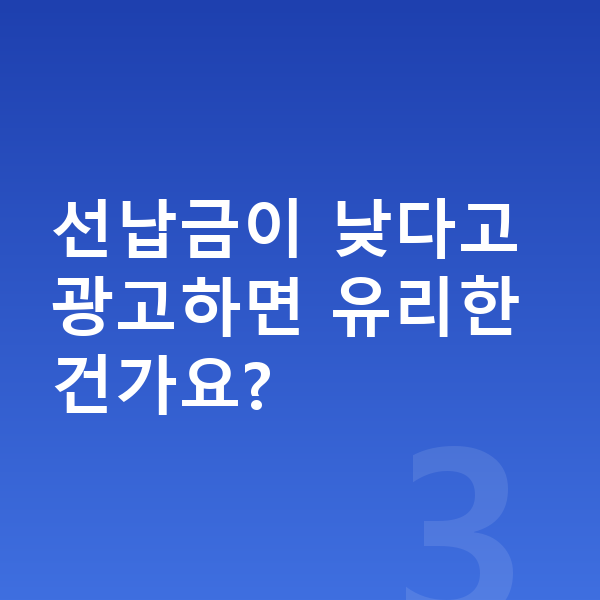 BYD 씨라이언6 장기렌트 견적 선납금이 낮다고 광고하면 유리한 건가요?