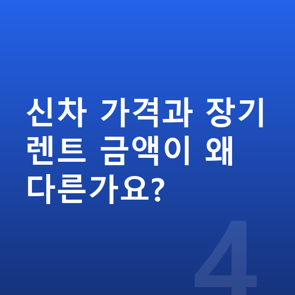 BYD 씨라이언7 가격 신차 가격과 장기렌트 금액이 왜 다른가요?