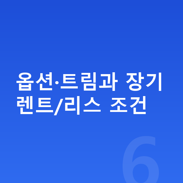 BYD 씨라이언7 옵션 옵션·트림과 장기렌트/리스 조건