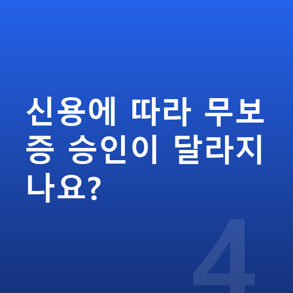 BYD 씨라이언7 장기렌트 무보증 신용에 따라 무보증 승인이 달라지나요?