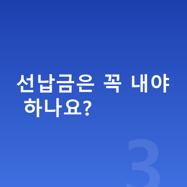 BYD 씰 리스 선납금은 꼭 내야 하나요?