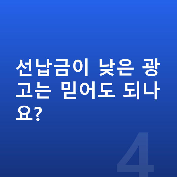 BYD 씰 리스 견적 선납금이 낮은 광고는 믿어도 되나요?