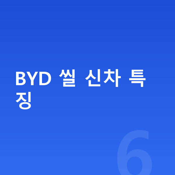BYD 씰 신차 BYD 씰 신차 특징