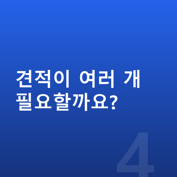 BYD 씰 장기렌트 견적 견적이 여러 개 필요할까요?