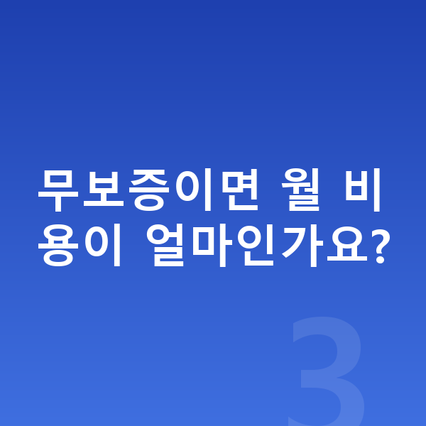 BYD 씰 장기렌트 보증금 무보증이면 월 비용이 얼마인가요?