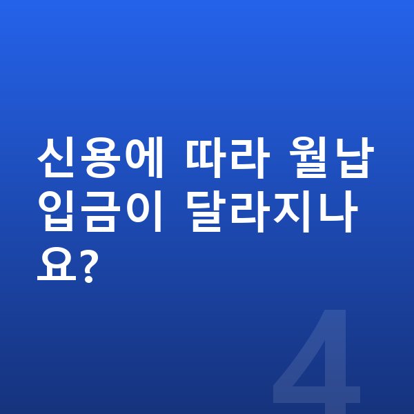 BYD 씰 장기렌트 월납입금 신용에 따라 월납입금이 달라지나요?