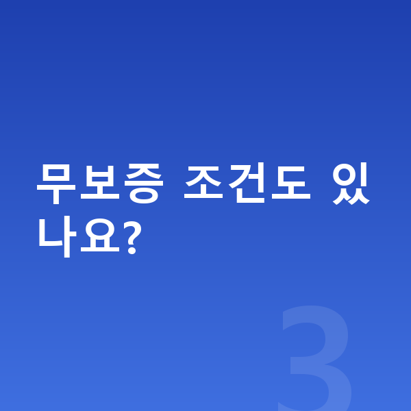 KB캐피탈장기렌트 무보증 조건도 있나요?