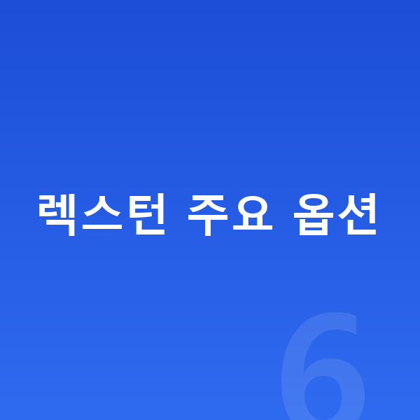 KGM 렉스턴 옵션 렉스턴 주요 옵션