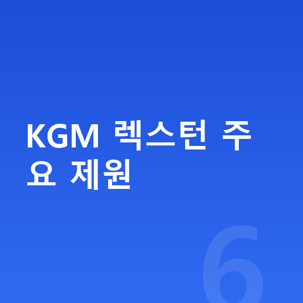 KGM 렉스턴 제원 KGM 렉스턴 주요 제원