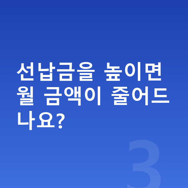 KGM 액티언 리스 가격 선납금을 높이면 월 금액이 줄어드나요?