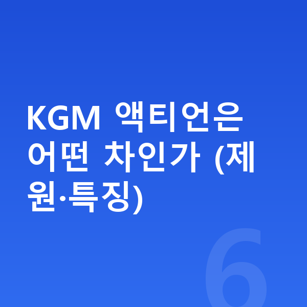 KGM 액티언 리스 무보증 KGM 액티언은 어떤 차인가 (제원·특징)