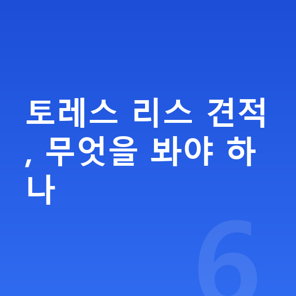 KGM 토레스 리스 견적 토레스 리스 견적, 무엇을 봐야 하나