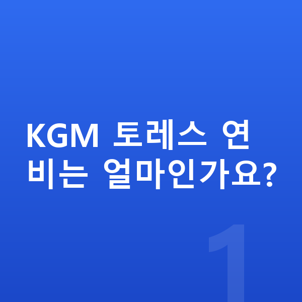 KGM 토레스 연비 KGM 토레스 연비는 얼마인가요?
