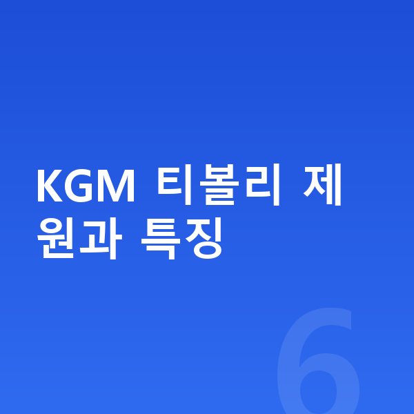 KGM 티볼리 가격 KGM 티볼리 제원과 특징