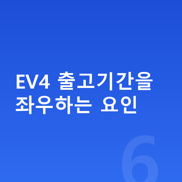 기아 EV4 장기렌트 출고기간 EV4 출고기간을 좌우하는 요인