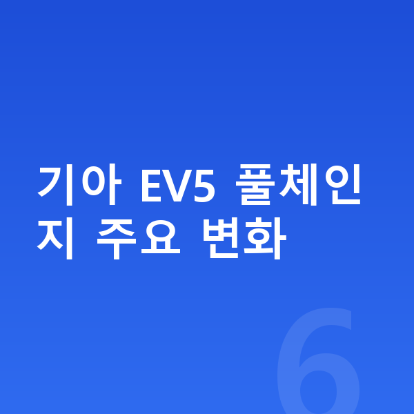 기아 EV5 풀체인지 기아 EV5 풀체인지 주요 변화