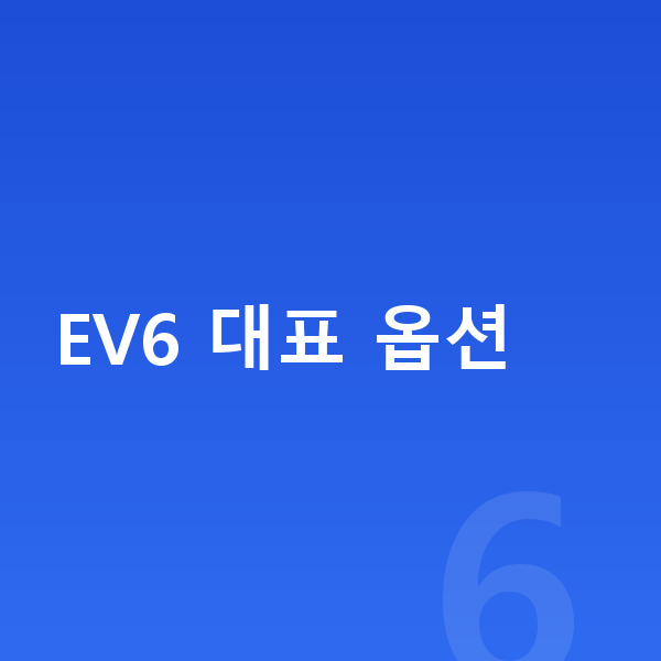 기아 EV6 옵션 EV6 대표 옵션