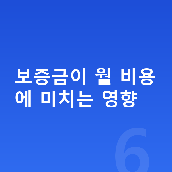 기아 K5 리스 보증금 보증금이 월 비용에 미치는 영향