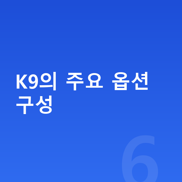기아 K9 옵션 K9의 주요 옵션 구성