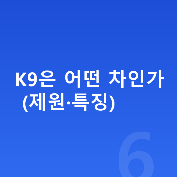 기아 K9 장기렌트 K9은 어떤 차인가 (제원·특징)