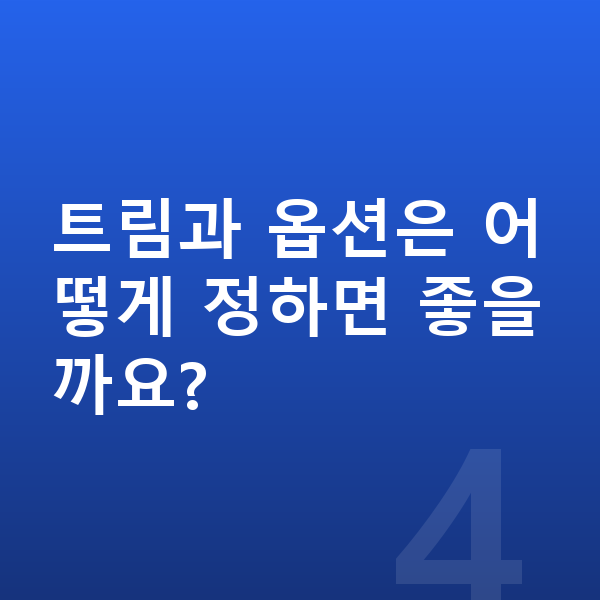 기아 레이 옵션 트림과 옵션은 어떻게 정하면 좋을까요?