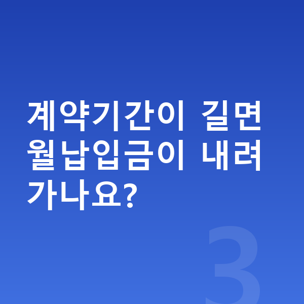 기아 레이 장기렌트 월납입금 계약기간이 길면 월납입금이 내려가나요?