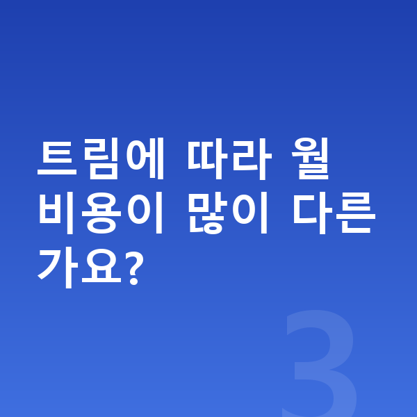기아 모닝 제원 트림에 따라 월 비용이 많이 다른가요?