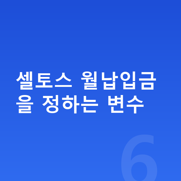 기아 셀토스 장기렌트 월납입금 셀토스 월납입금을 정하는 변수