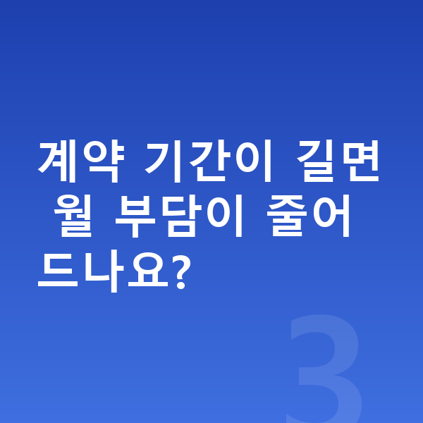 기아 스포티지 리스 월납입금 계약 기간이 길면 월 부담이 줄어드나요?