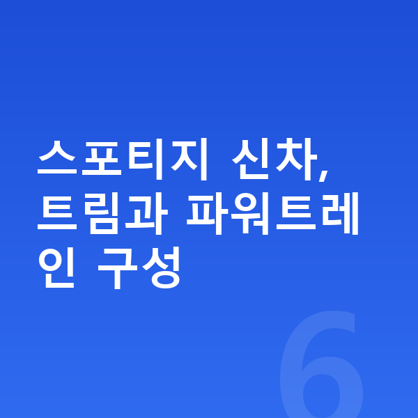 기아 스포티지 신차 스포티지 신차, 트림과 파워트레인 구성