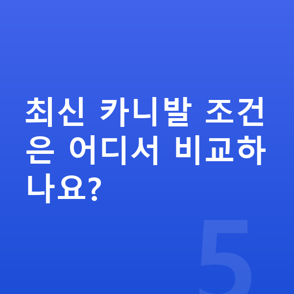기아 카니발 풀체인지 최신 카니발 조건은 어디서 비교하나요?